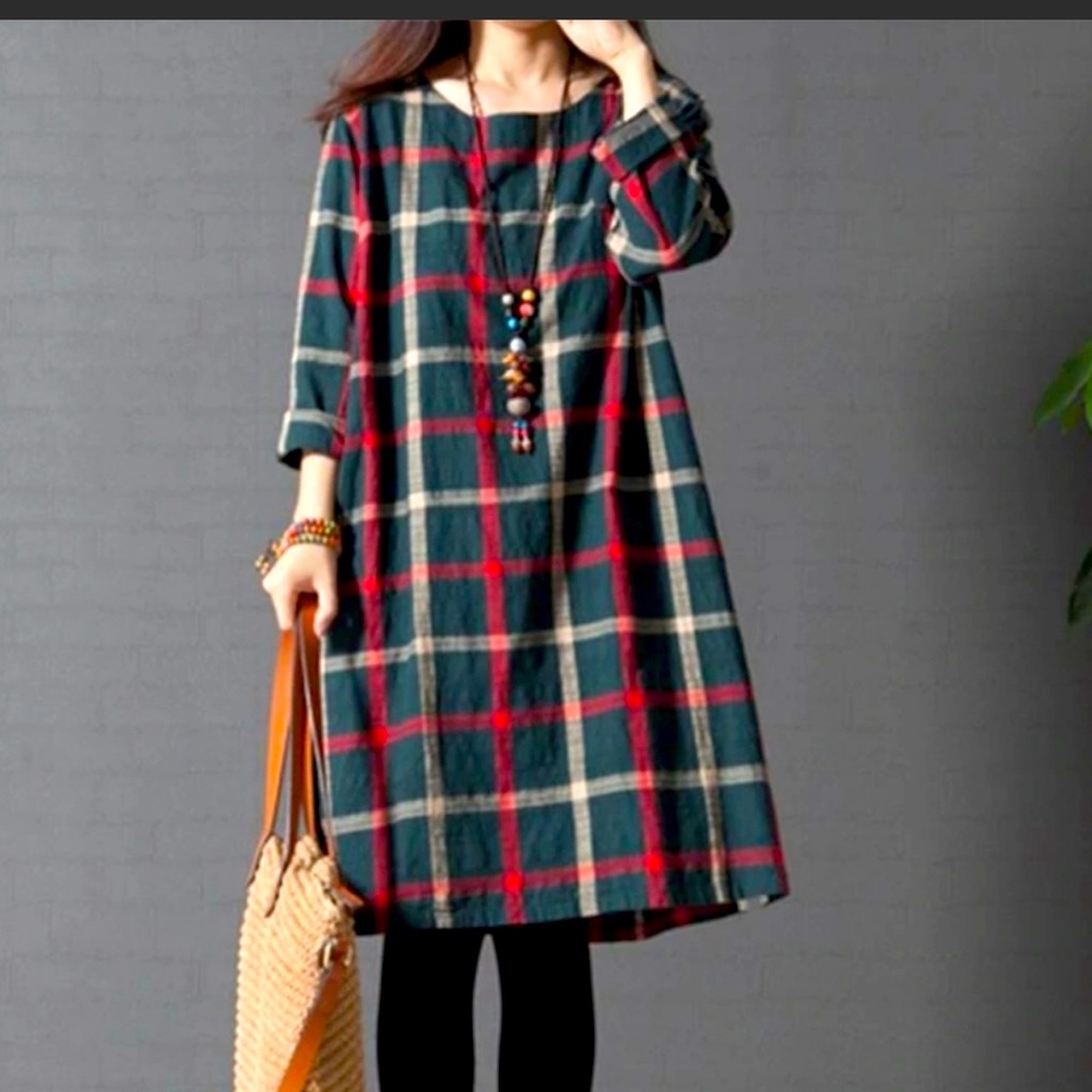Floryday Bohemian Plaided dress